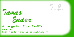 tamas ender business card